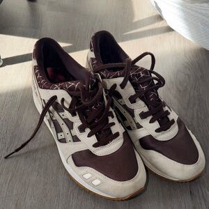 Asics Brown and Cream Sneakers
